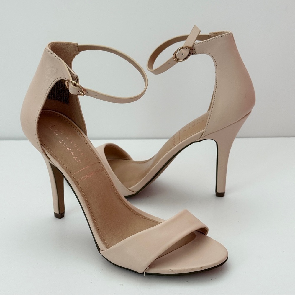 LC Lauren Conrad Heels with Stiletto and Ankle Strap Size 7.5